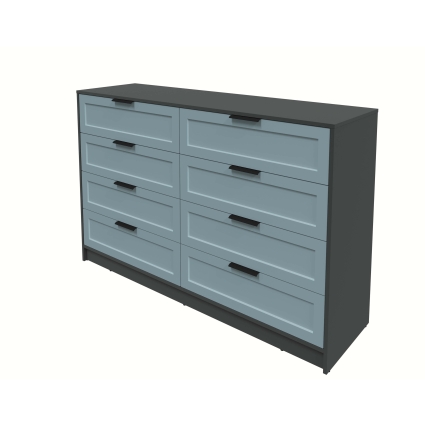 Kомод Тренд КТ-К157 (Антрацит ЛДСП/ Океан ЛМДФ) Ш1565 В1020 Г451